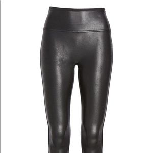 Faux Black Leather Spanx Leggings